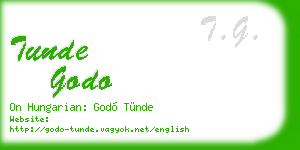 tunde godo business card