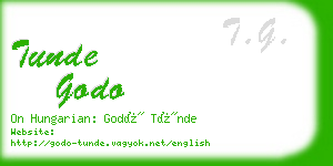 tunde godo business card